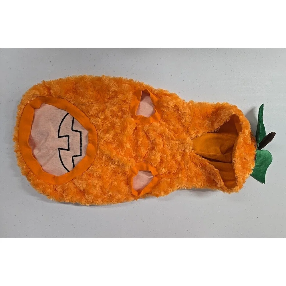 Meijer Dog Halloween Costume Pumpkin JACK O LANTERN Size Large 18-21 inches